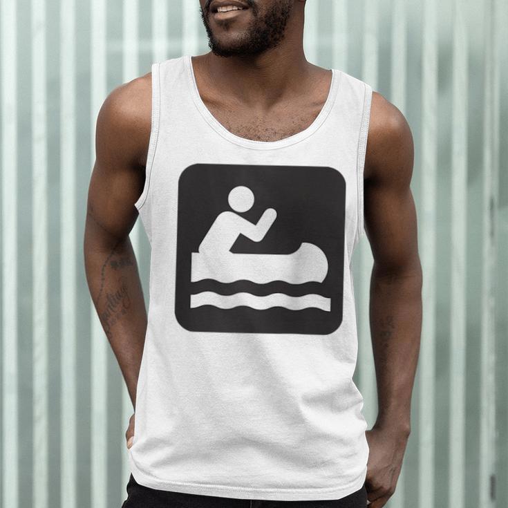 Outdoors Water Sports Canoe Canoeist Raglan Baseball Tee Men Tank Top