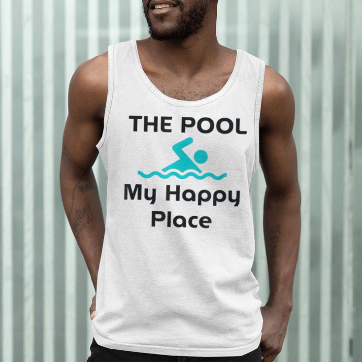 The Pool Is My Happy Place Swimming Quote Men Tank Top The Pool Is My Happy Place Swimming Quote Men Tank Top
