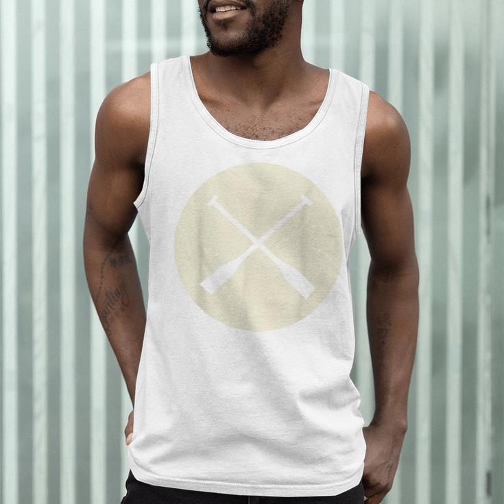 Retro Vintage Canoe Paddles Crossing Canoe & Kayaking Men Tank Top