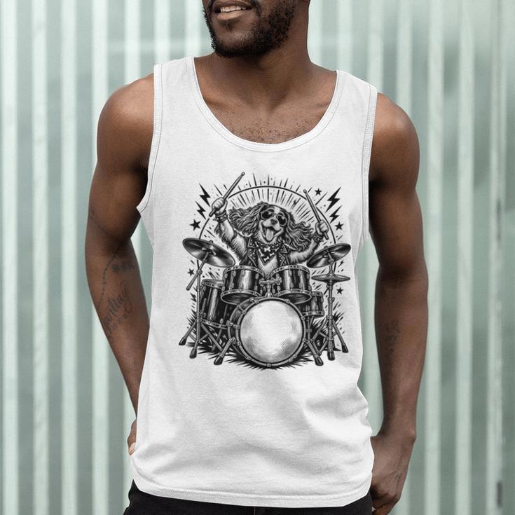Spaniel Rock Drum Kit Men Tank Top