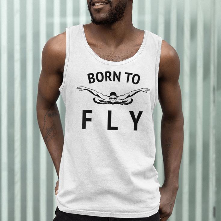 Swimmer Swim Team Born To Fly Butterfly Stroke Swimming Men Tank Top Swimmer Swim Team Born To Fly Butterfly Stroke Swimming Men Tank Top