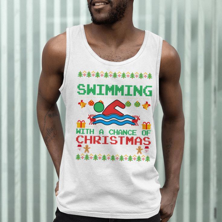 Swimming Christmas Party Swim Swimmer Christmas Ugly Style Men Tank Top Swimming Christmas Party Swim Swimmer Christmas Ugly Style Men Tank Top