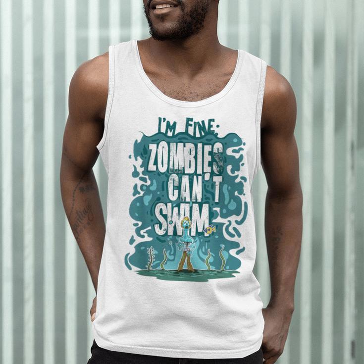 Swimming Quote Zombies Can't Swim For Swimmer Men Tank Top Swimming Quote Zombies Can't Swim For Swimmer Men Tank Top