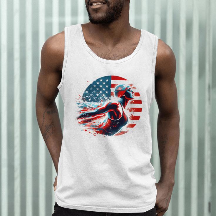 Swimming United States Apparel American Flag Swimming Men Tank Top Swimming United States Apparel American Flag Swimming Men Tank Top