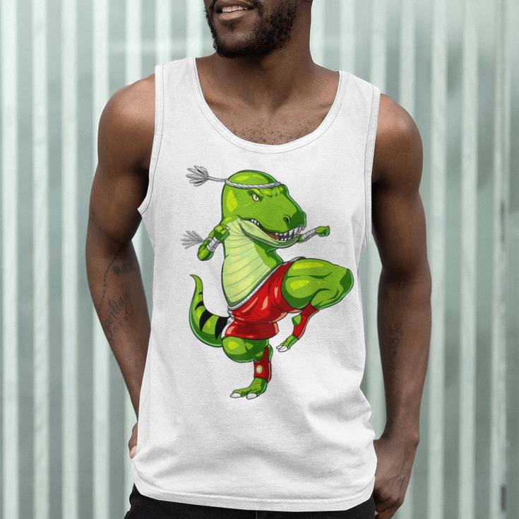 T-Rex Dinosaur Muay Thai Boxing Karate Martial Arts Kung Fu Men Tank Top