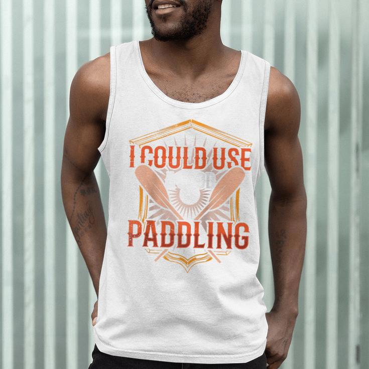 I Could Use A Good Paddling Canoe Canoeing Paddle Men Women Raglan Baseball Tee Men Tank Top
