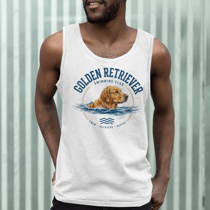 Women's Golden Retriever Swimming Men Tank Top