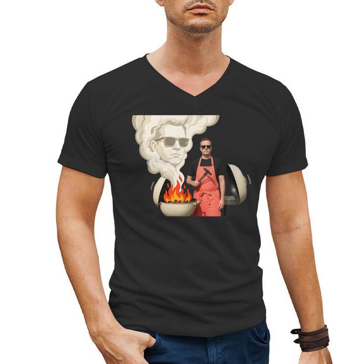 BBQ Dad Grilling Humor Men Backyard Men's V-Neck T-Shirt