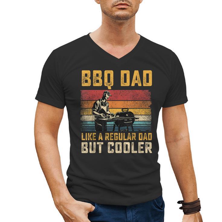 BBQ Dad Like Regular Dad But Cooler Father's Day Men's V-Neck T-Shirt