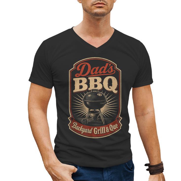 BBQ Dad's Backyard Grill & Que Men's V-Neck T-Shirt