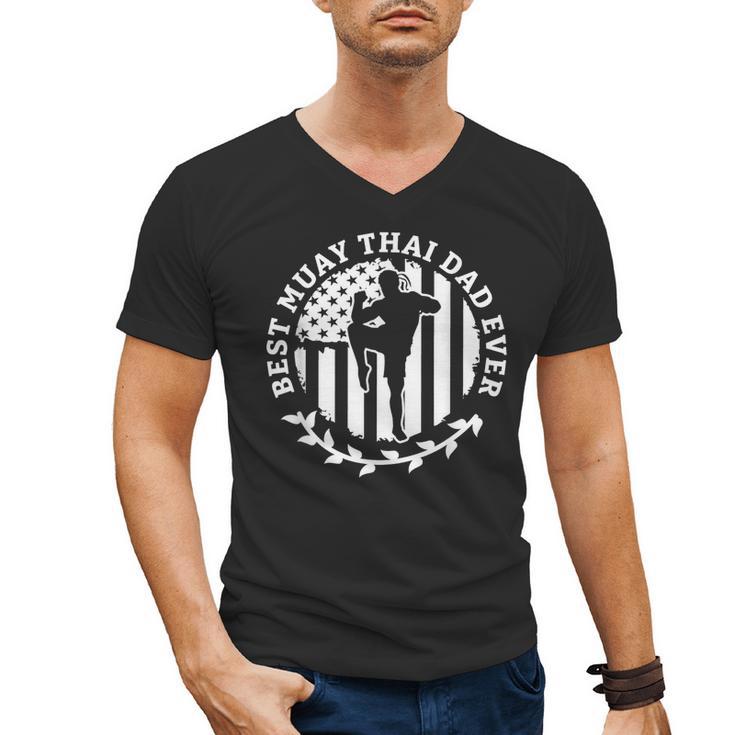 Best Muay Thai Dad Ever Martial Arts Fighter Men's V-Neck T-Shirt