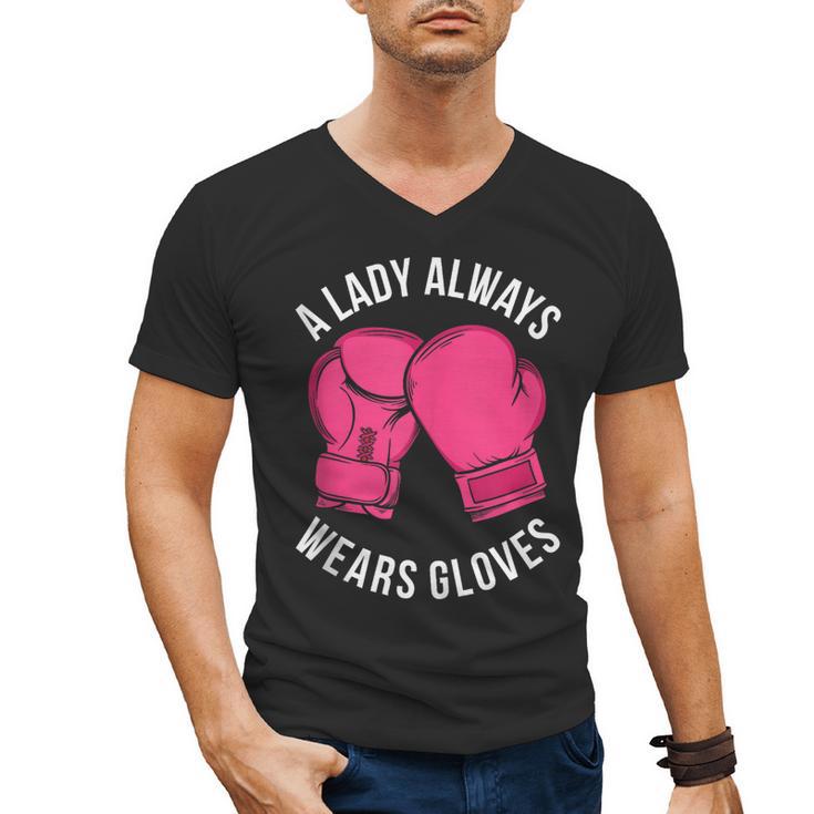 Boxing Gloves Muay Thai Women Girls Muay Thai Men's V-Neck T-Shirt