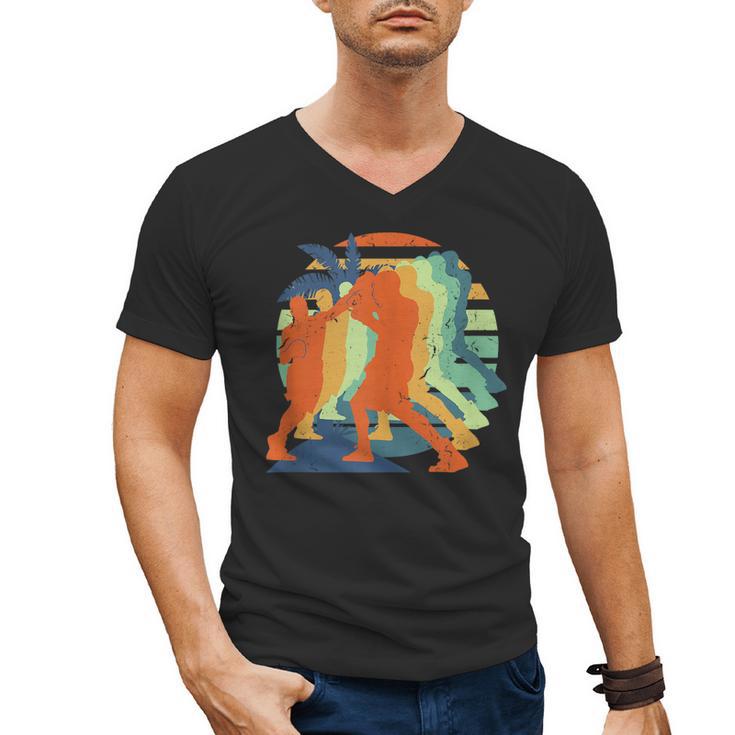 Boxing Kickboxing Muay Thai Men Boys Combat Sport Men's V-Neck T-Shirt