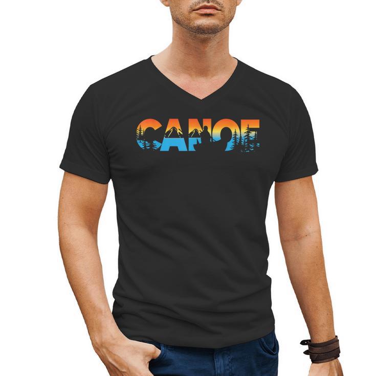 Canoe Canoeing Retro Canoe Men's V-Neck T-Shirt