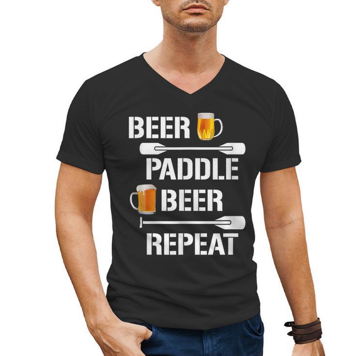 Canoe Kayak Tees Beer Paddle Repeat T-Shirt Men's V-Neck T-Shirt