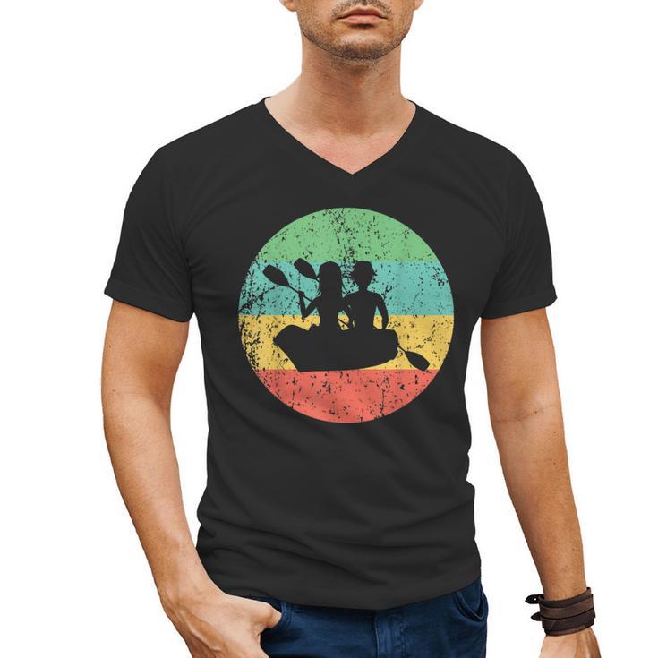 Canoeing Shirt Vintage Retro Canoe Men's V-Neck T-Shirt