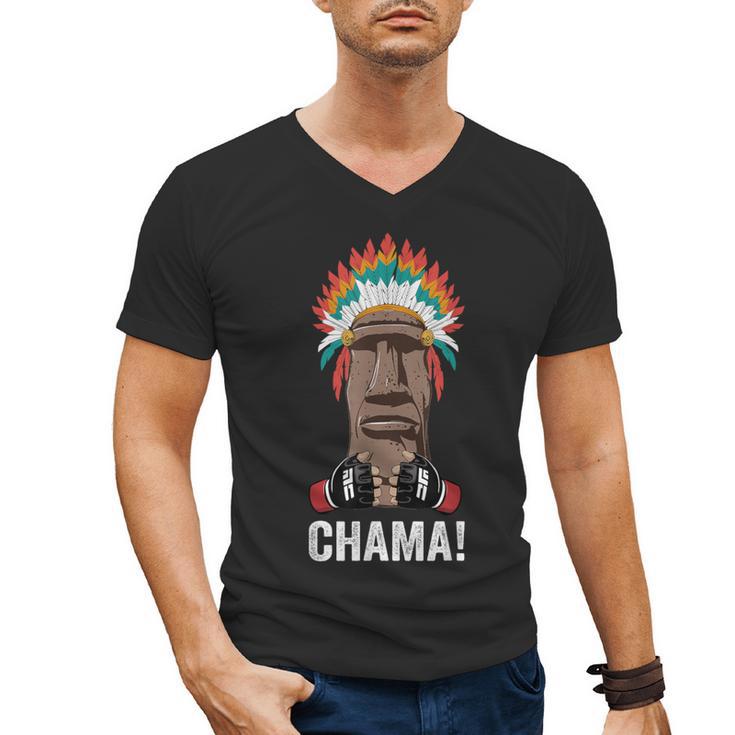 Chama Fighter MMA Fan JJB Boxing Muay Thai Kickboxing Men's V-Neck T-Shirt