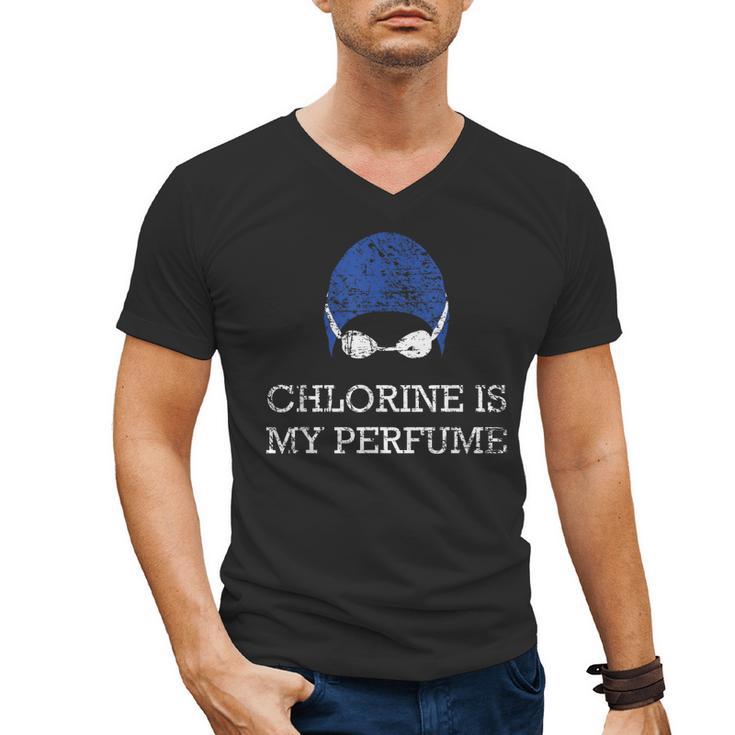 Chlorine Is My Perfume Shirt Swim Swimming Men's V-Neck T-Shirt