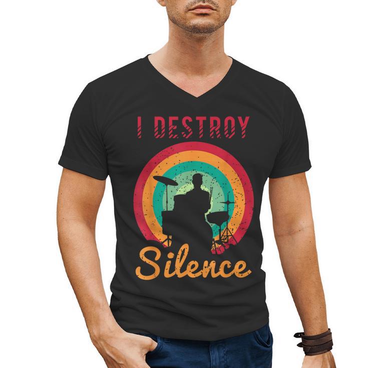 Drum Kit Tshirt For a Drummer With Percussion Instruments Men's V-Neck T-Shirt