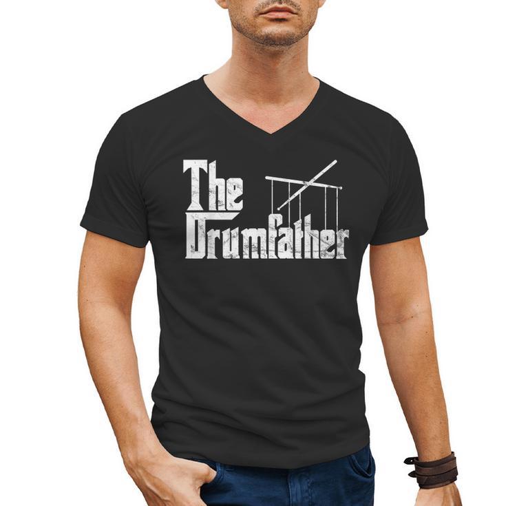 Drummer Humor The Drumfather Drum Kit Men's V-Neck T-Shirt