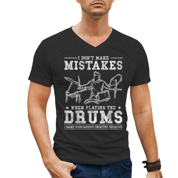 Drummer Music Drum Kit Men's V-Neck T-Shirt