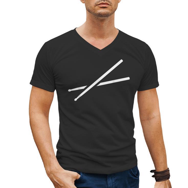 Drumsticks Drum Kit Men's V-Neck T-Shirt
