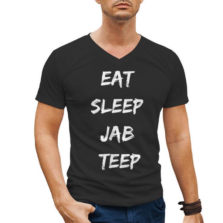 Eat Sleep Jab Teep Rep Muay Thai Men's V-Neck T-Shirt