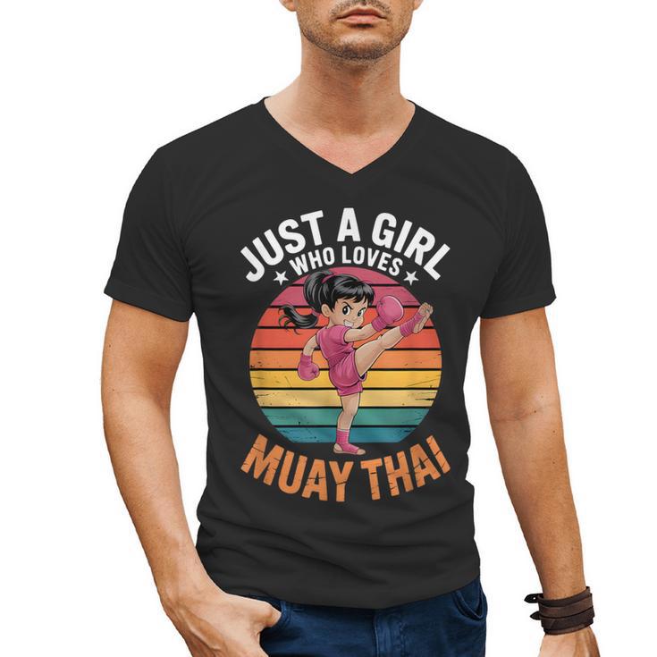 Girls Muay Thai Men's V-Neck T-Shirt