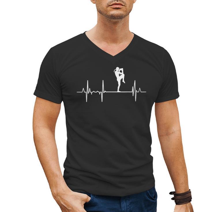 My Heart Beats For Muay Thai Martial Artist Men's V-Neck T-Shirt