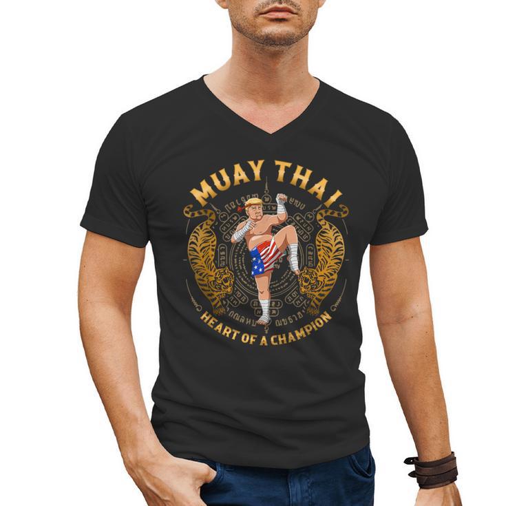 Heart Of a Champion Kickboxing And Muay Thai Trump Men's V-Neck T-Shirt
