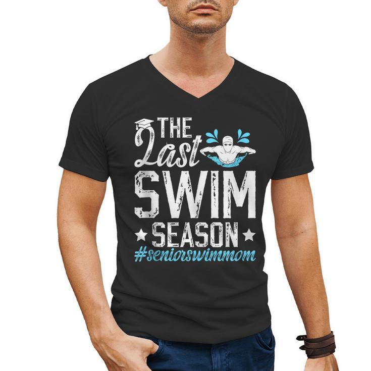 Last Swim Season Swim Senior Mom Swimming Senior Mama Men's V-Neck T-Shirt