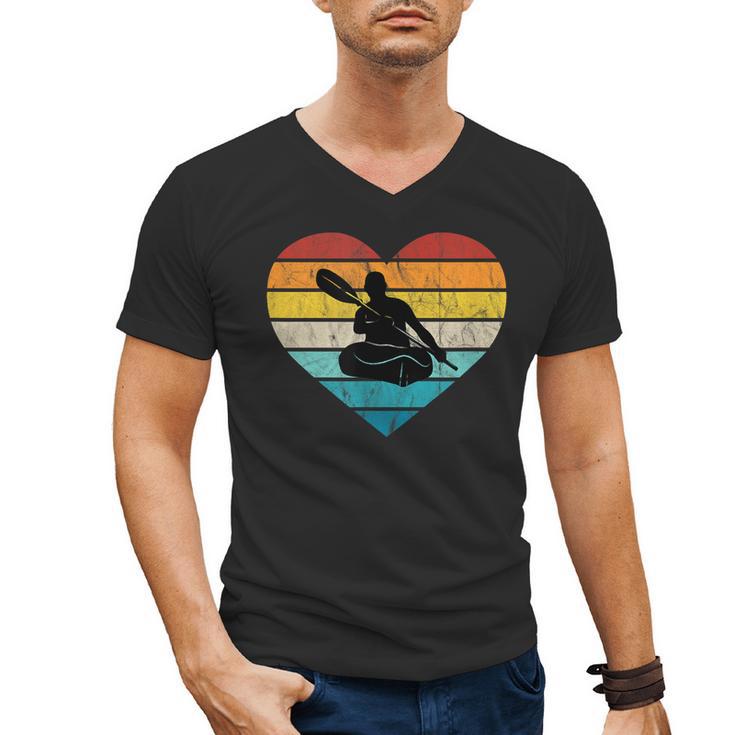 I Love Canoeing Water Sports Canoe Tour Paddling Canadian Men's V-Neck T-Shirt