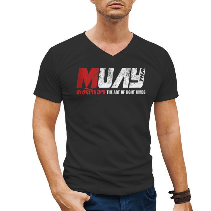 Martial Arts Muay Thai Men's V-Neck T-Shirt
