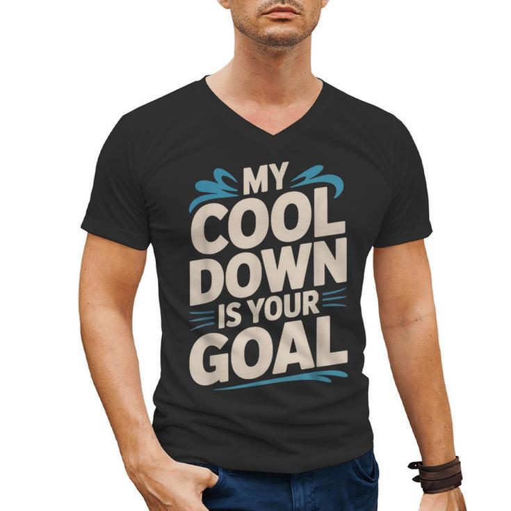Masters Swimmer Cool Down Workout Humor Bold Swimming Men's V-Neck T-Shirt