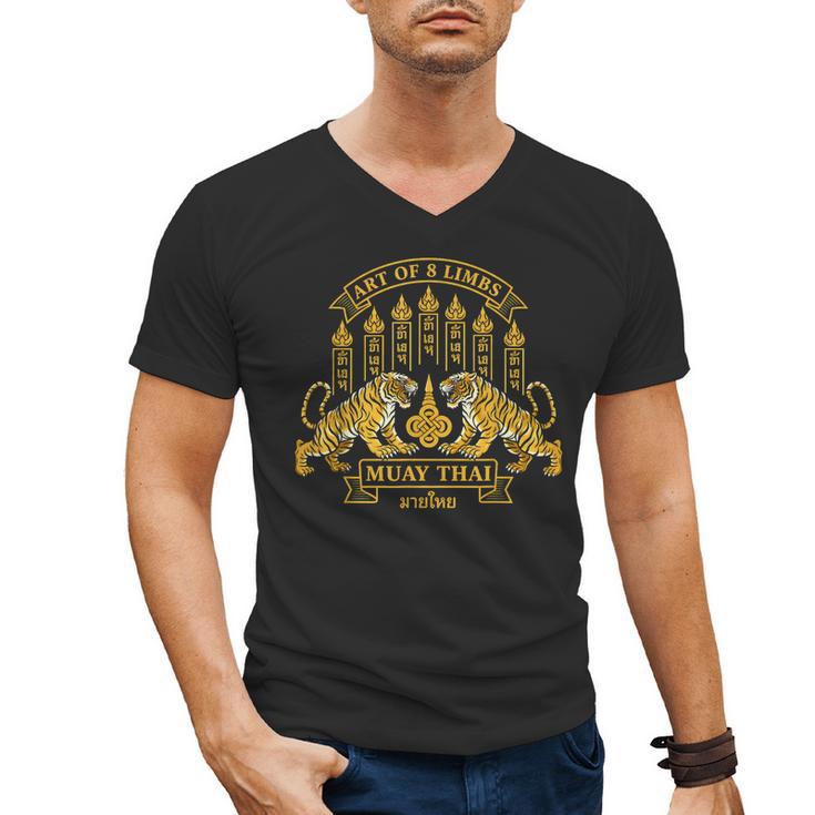 Muay Thai Art Of 8 Limbs Tiger Martial Arts Men's V-Neck T-Shirt
