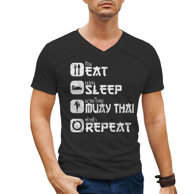 Muay Thai Boxing Thai Boxer Thai Kickboxing Men's V-Neck T-Shirt