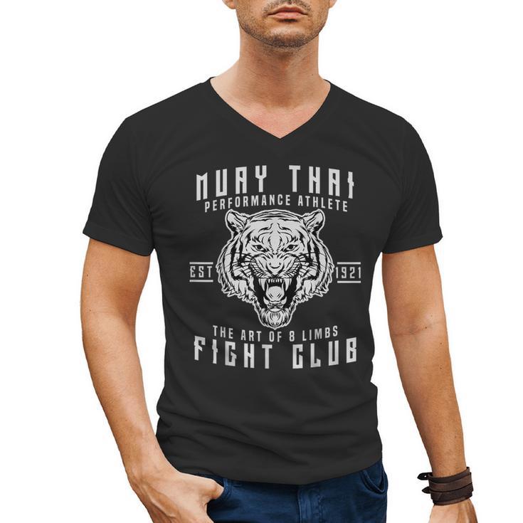 Muay Thai Thai Boxing Kickboxing Men's V-Neck T-Shirt