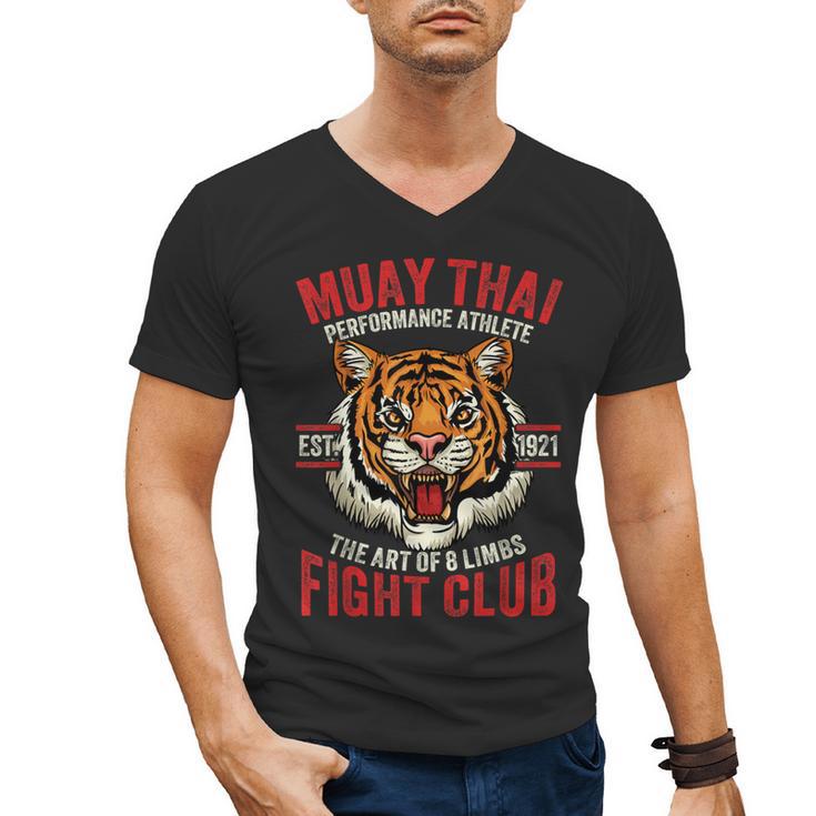 Muay Thai Thai Boxing Men's V-Neck T-Shirt