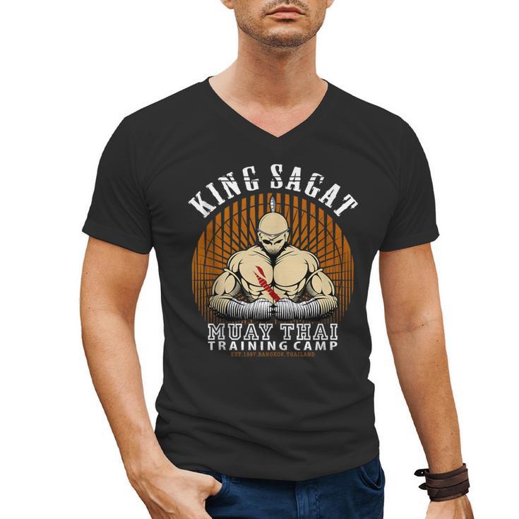 Muay Thai Boxing Training Gym Sagat Training Camp Men's V-Neck T-Shirt