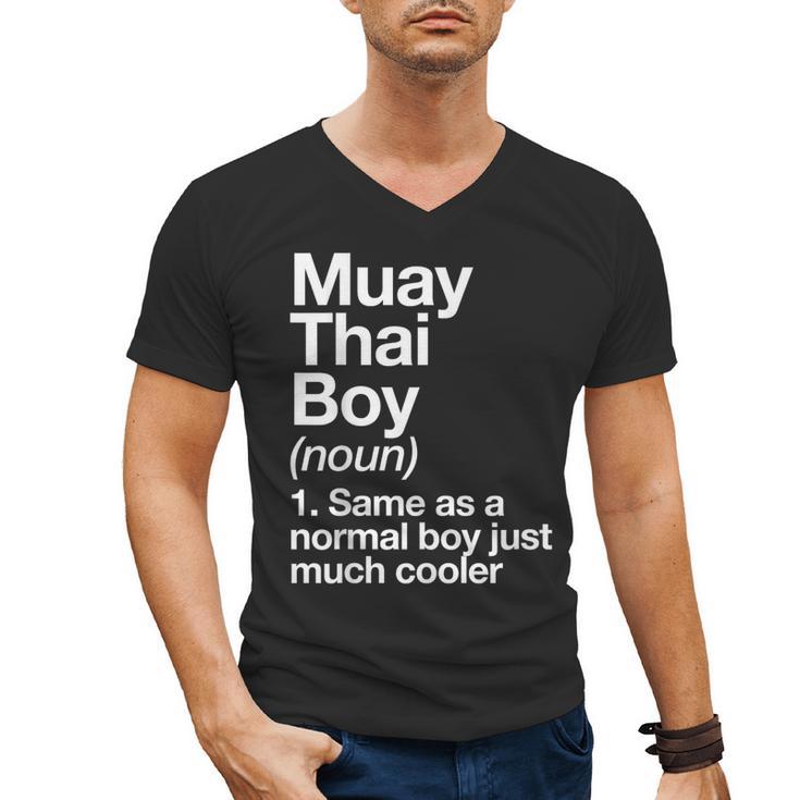 Muay Thai Boy Definition Martial Arts Sports Men's V-Neck T-Shirt