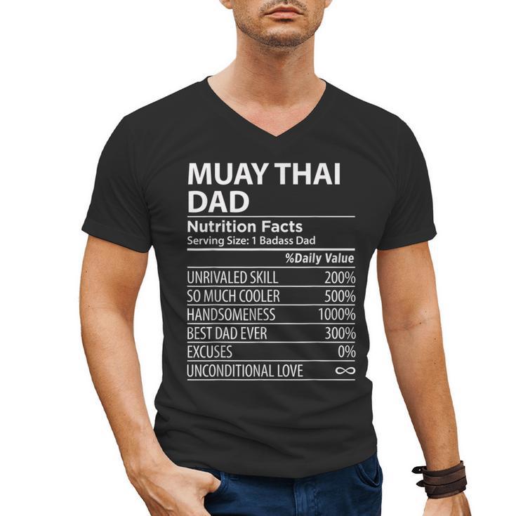 Muay Thai Dad Nutrition Facts  Muay Thai Dad Men's V-Neck T-Shirt