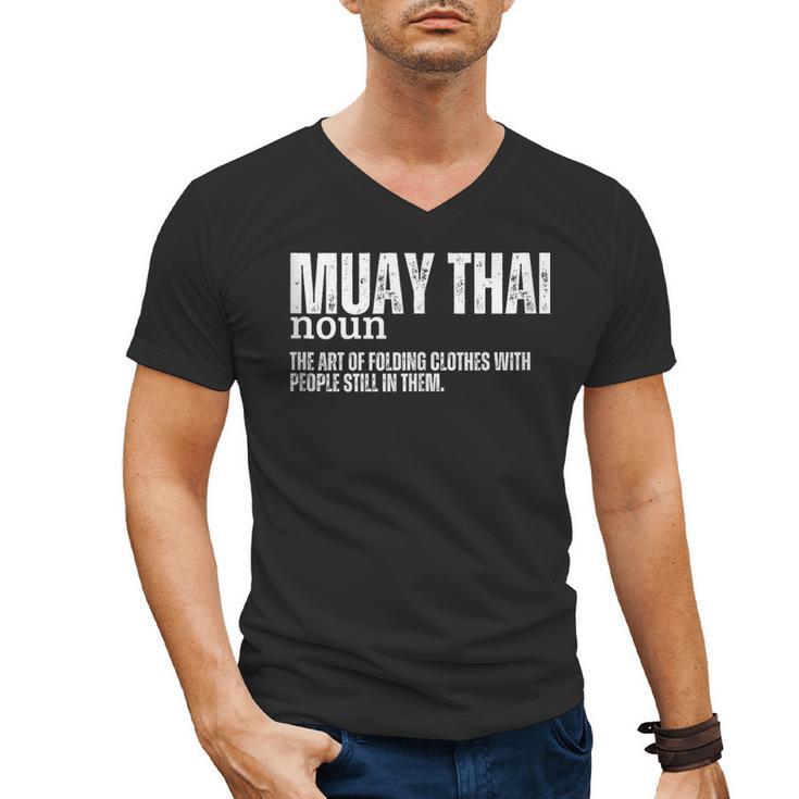 Muay Thai Definition Muay Thai Men's V-Neck T-Shirt