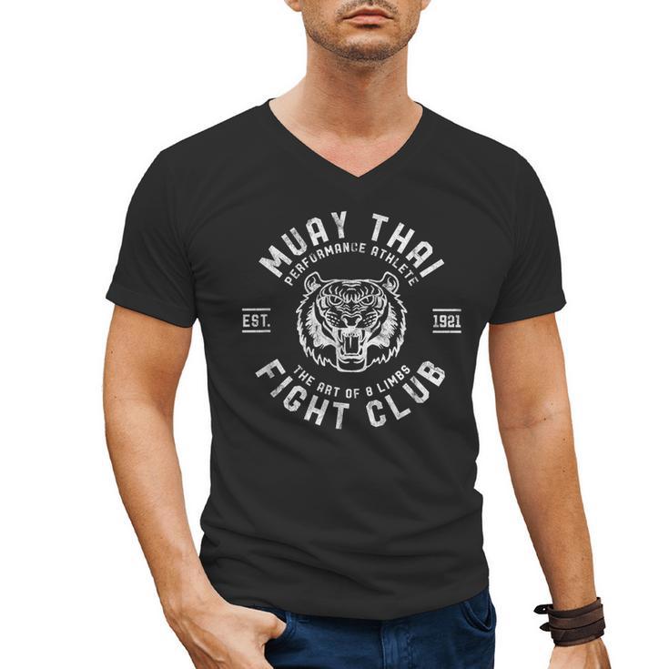 Muay Thai Fight Club Tiger Kick Boxing Shirt Men's V-Neck T-Shirt