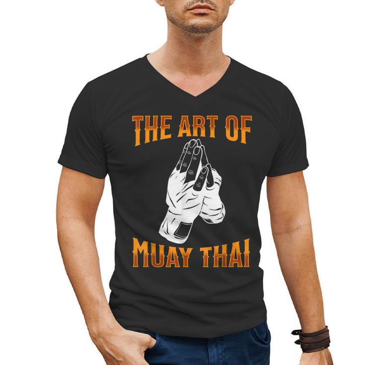 Muay Thai Fighter The Art Of Muay Thai Men's V-Neck T-Shirt