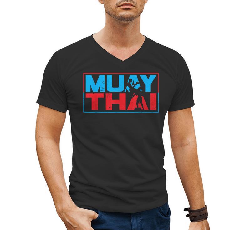 Muay Thai Fighter Boxing Martial Arts Hobby Men's V-Neck T-Shirt