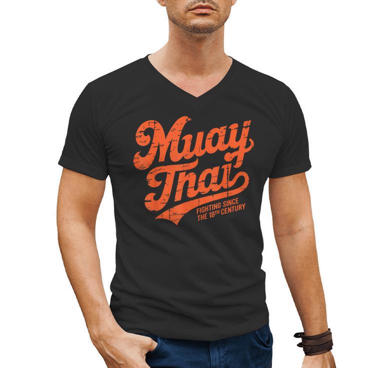 Muay Thai Fighting Muay Thai Coach Men's V-Neck T-Shirt