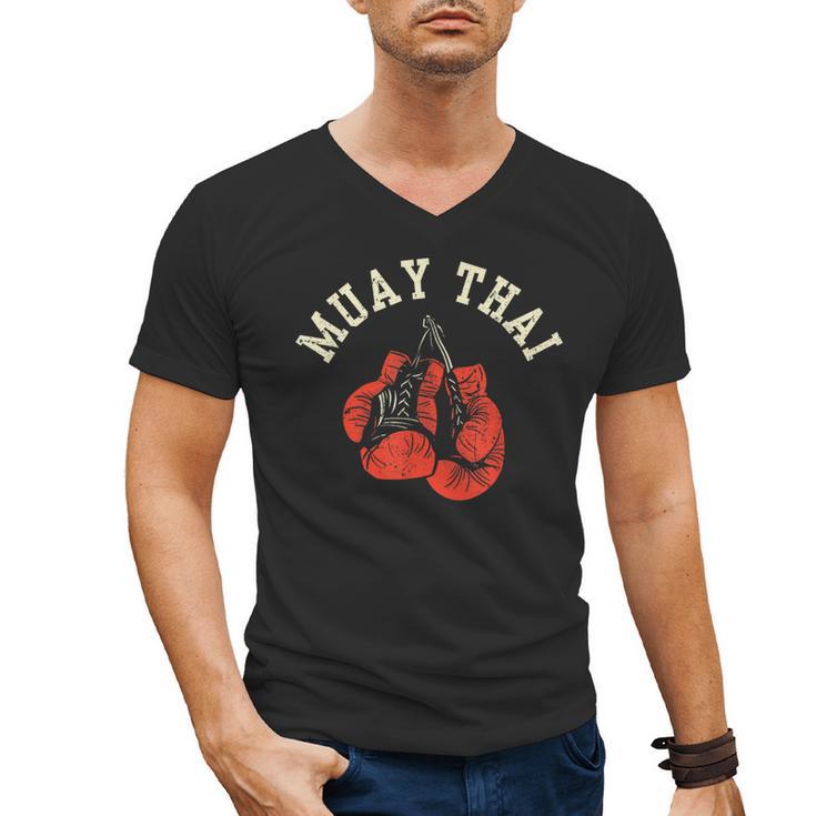 Muay Thai Hobby Boxing Fighter Martial Arts Men's V-Neck T-Shirt