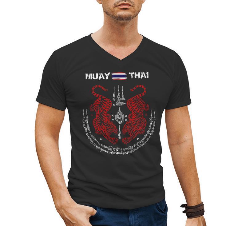 Muay Thai Kickboxing Thailand T-Shirt Men's V-Neck T-Shirt