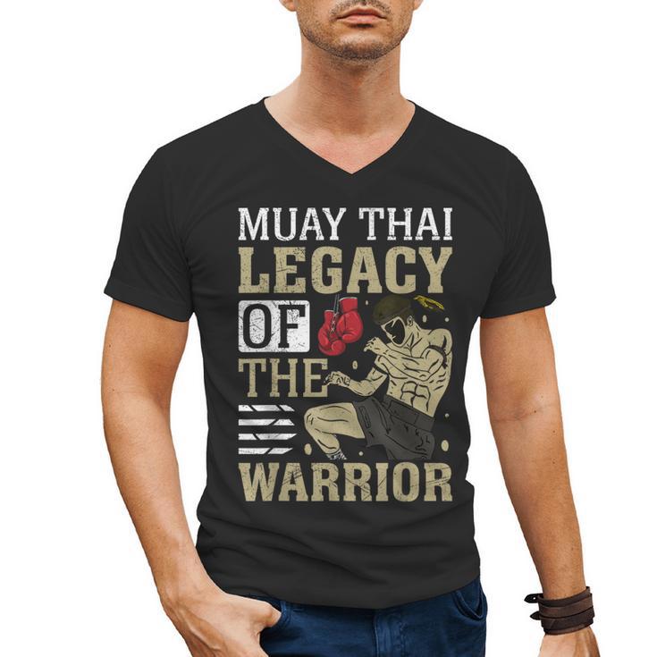 Muay Thai Legacy Of The Warrior Muay Thai Men's V-Neck T-Shirt