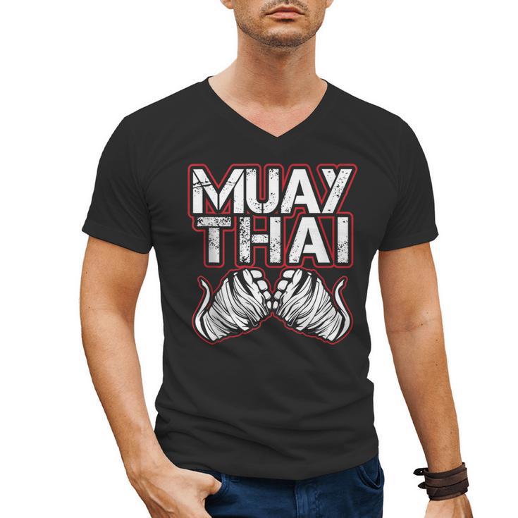 Muay Thai Lover  For Fight Fans Men's V-Neck T-Shirt